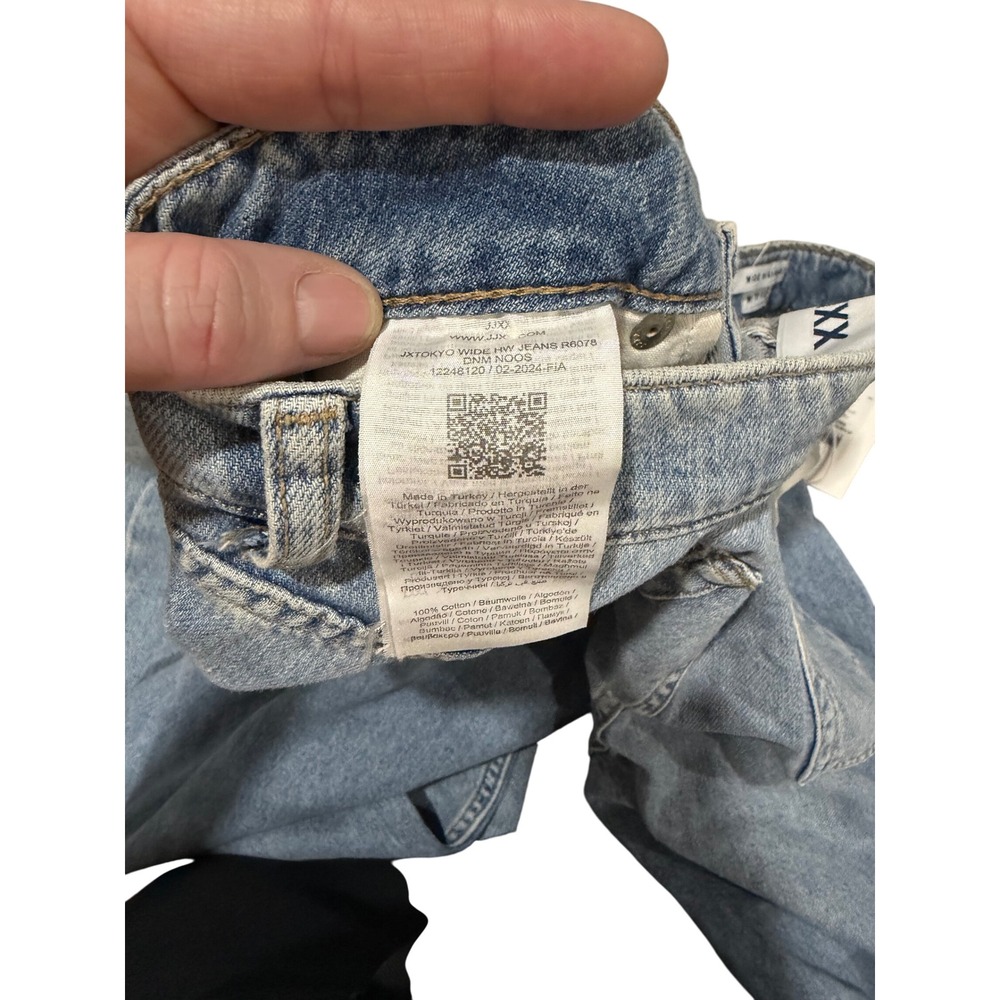 JJXX  Wide High Waist Light Blue Denim Jeans Size 31 W24 L28‎ - Picture 9 of 9